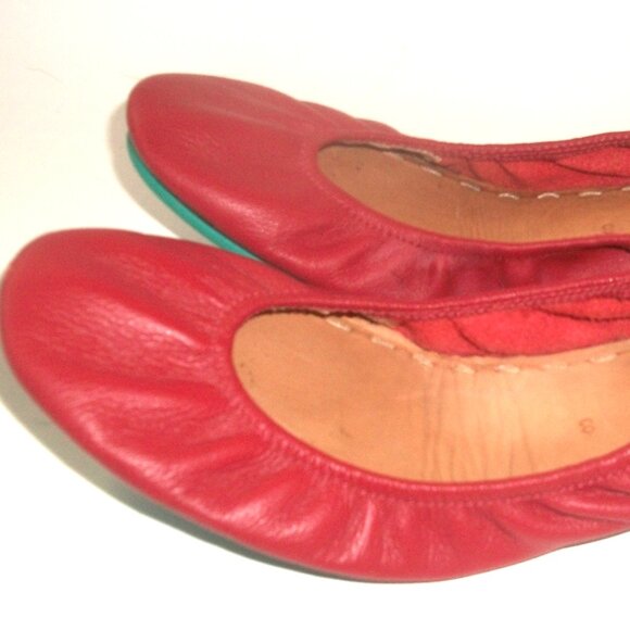 Tieks by Gavrieli Cardinal Red Nappa Leather Folding Comfort Ballet Flats - Picture 5 of 10